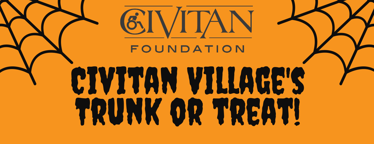 2019 Civitan Village Trunk or treat! CROP Graphic promoting Civitan Village's Trunk or Treat